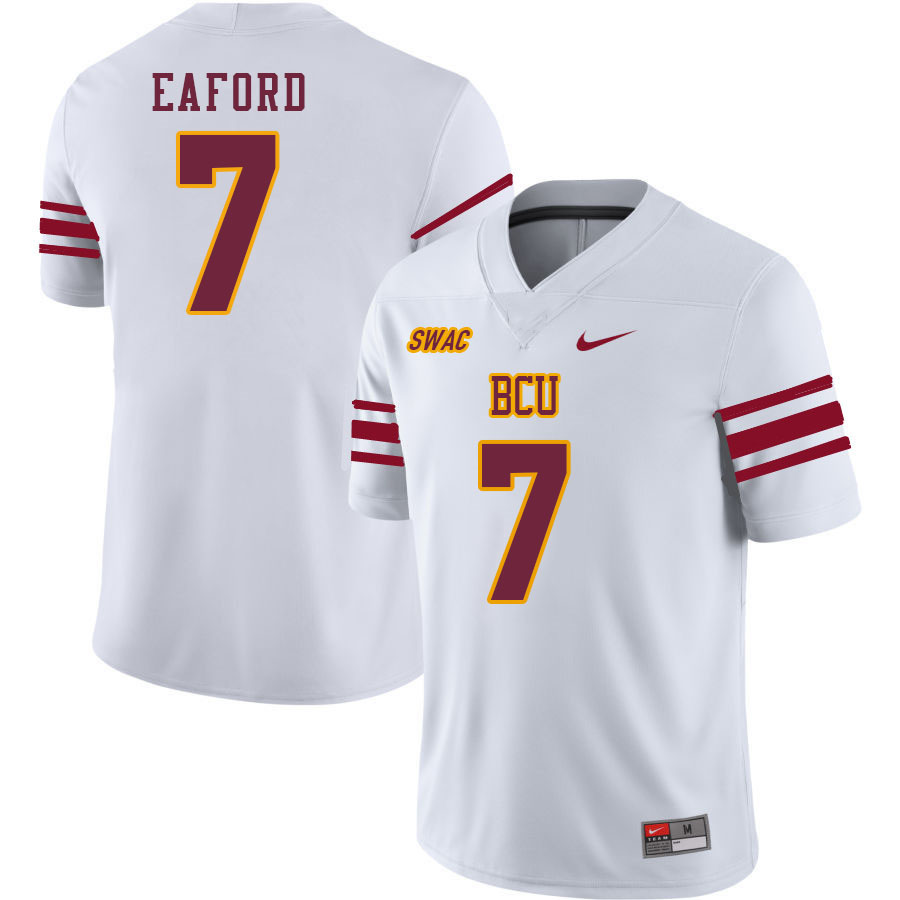 Men-Youth #7 Ge'Mon Eaford Bethune-Cookman Wildcats 2023 College Football Jerseys Stitched-White